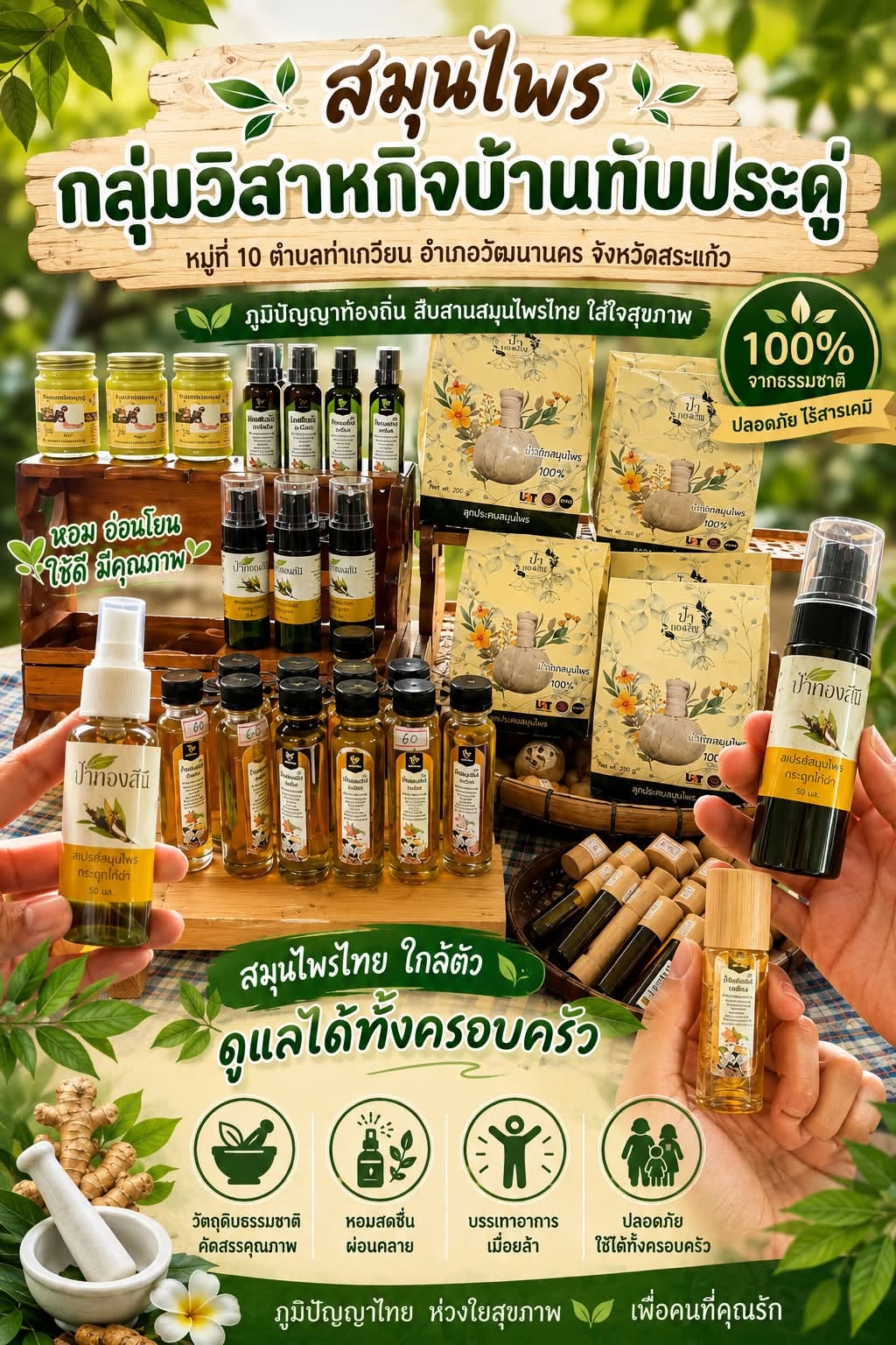 🌿✨ ภูมิปัญญาสมุนไพรไทย จากชุมชนบ้านทับประดู่ ✨🌿