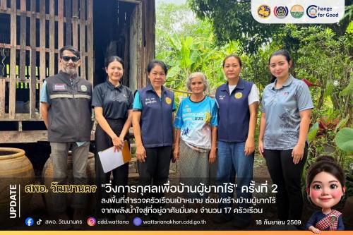 🏠 สพอ.วัฒนานคร ลงพื้นที่สำรวจครัวเรือนเป้าหมาย ซ่อม/สร้างบ้านผู้ยากไร้ จากพลังน้ำใจสู่ที่อยู่อาศัยมั่นคง จำนวน 17 ครัวเรือน ✨