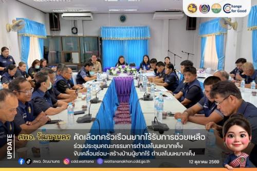 🏛️ สพอ.วัฒนานคร ร่วมประชุมคณะกรรมการตำบลโนนหมากเค็ง ขับเคลื่อนซ่อม-สร้างบ้านผู้ยากไร้ ตำบลโนนหมากเค็ง ✨